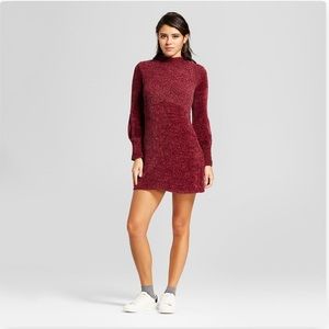 Chenille • Wine • Burgundy • Sweater Dress